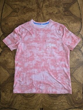 Chubbies Weekends Only Pocket Tee, Pink Tie Dye, Mens Large